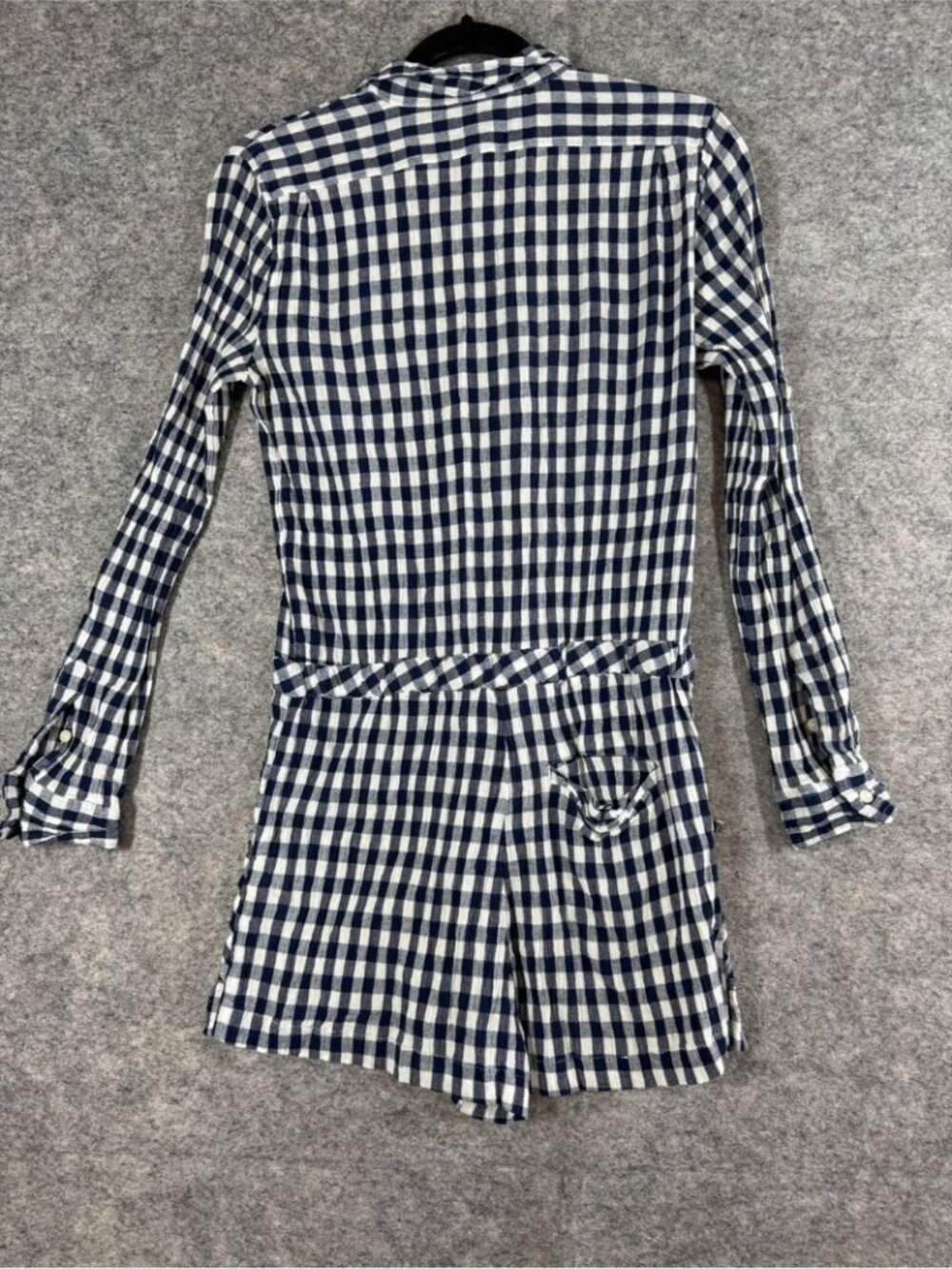 Ralph Lauren Denim & Supply Gingham Romper Blue White SP Cottagecore Boho - Picture 13 of 14
